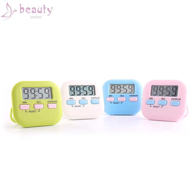 [Hàng mới về] Đồng hồ hẹn giờ thí nghiệm kỹ thuật số LCD 6.4*5.6*1.5cm bằng nhựa cao cấp