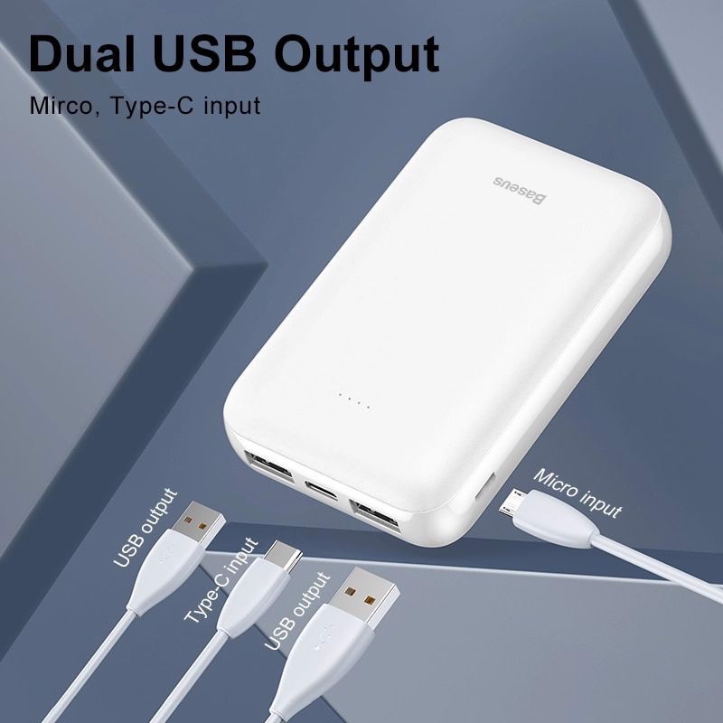 Baseus Pin dự phòng siêu nhỏ Mini JA Power Bank 10000mAh