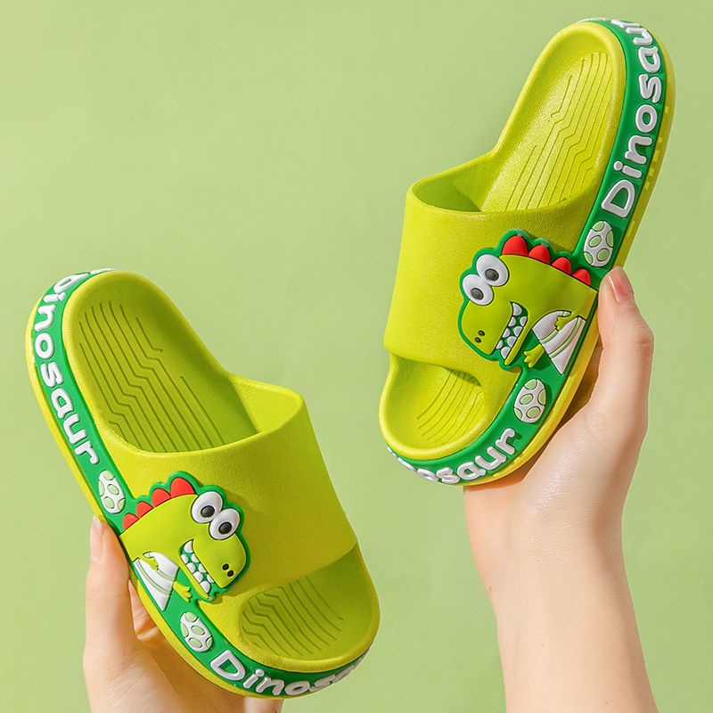 Dép Đi Trong Nhà Đế Mềm Chống Trượt Hình Khủng Long Hoạt Hình Đặc Biệt Phong Cách Mới Cho Bé Trai