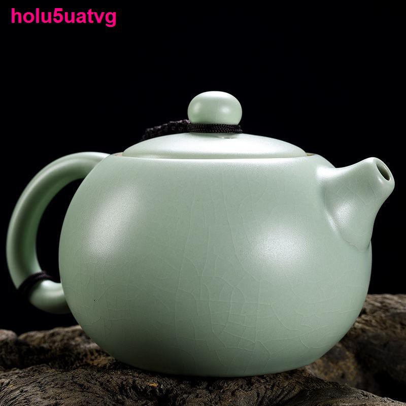 sữaLò nung Wanqing Xingru Ge Kungfu bộ ấm trà gia dụng Trung Quốc đơn giản tráng men mở bằng gốm sứ lát mỏng bát