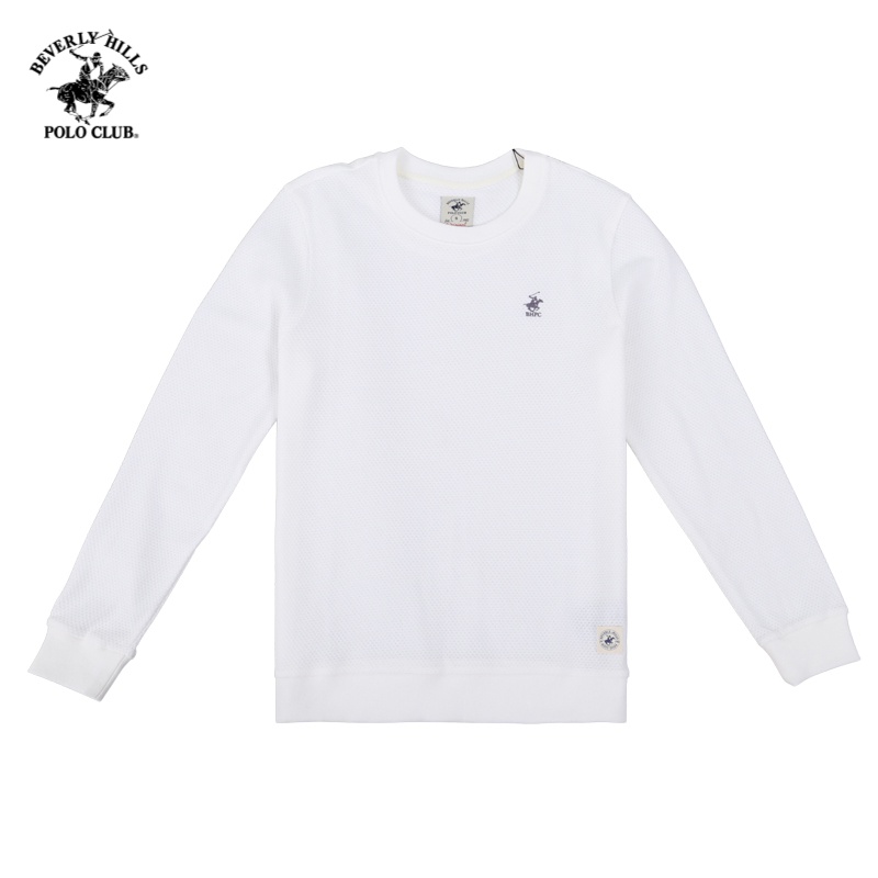 Áo Tshirt dài tay Nam Beverly Hills Polo Club Regularfit Trắng - HMRLS20TL139