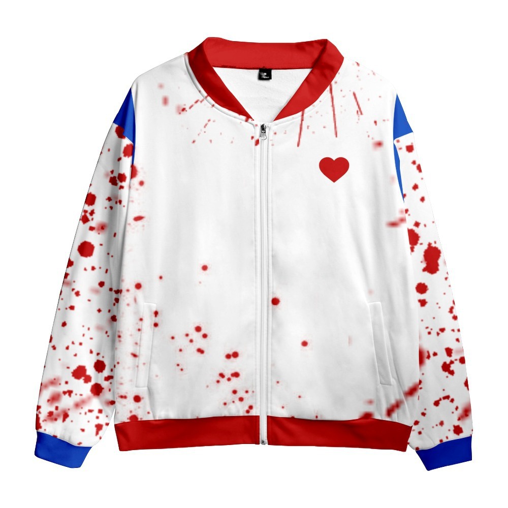 Áo khoác hoodie thời trang nam nữ phối khóa kéo cosplay All of Us Are Dead