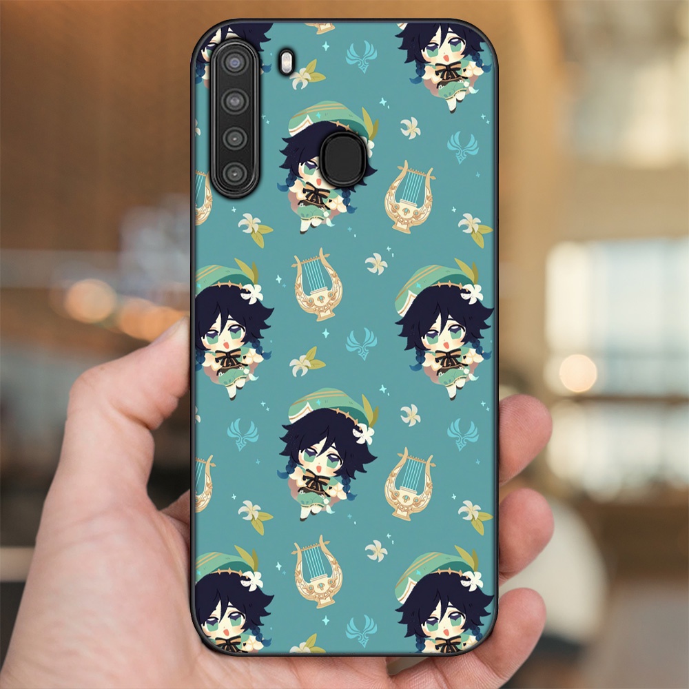 Ốp lưng Samsung A21 viền đen in hình Venti Genshin Impact