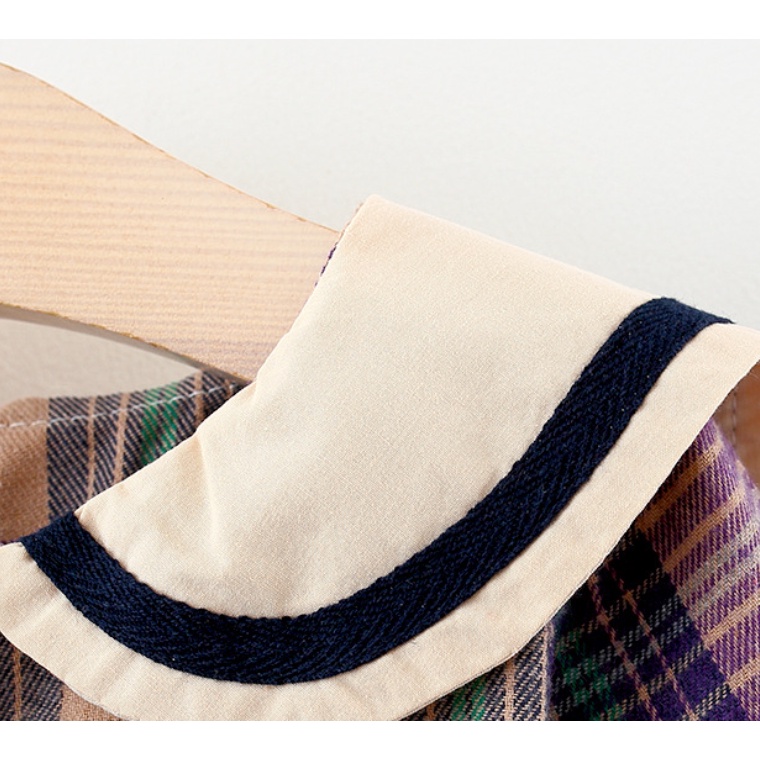 Đầm Công Chúa Sọc Ca Rô Thời Trang Mùa Đông Hàn Quốc Đáng Yêu Dành Cho Bé Gái