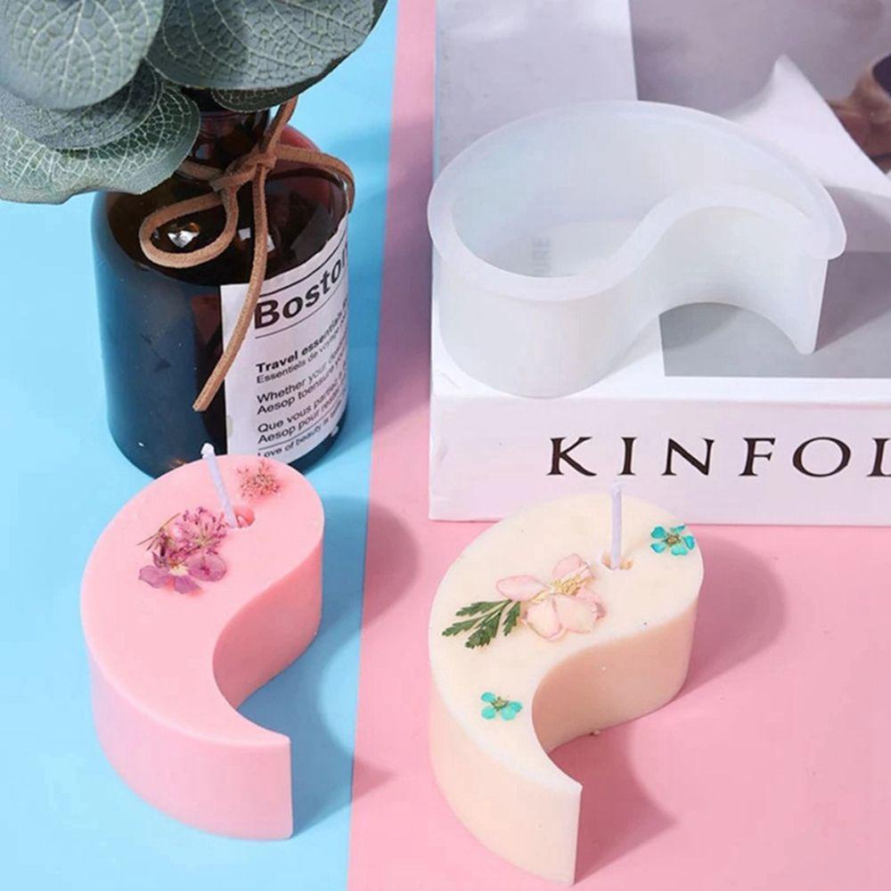 Khuôn Làm Nến Thơm Để Bàn Hình Âm Dương 3D Sáng Tạo