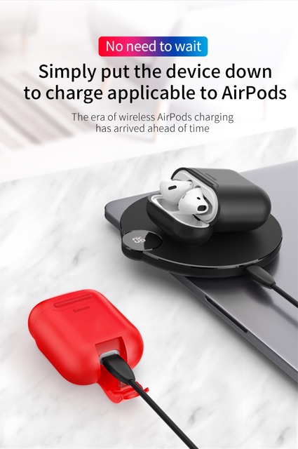 Bao case sạc nhanh không dây Qi cho Apple Airpods chính hãng Baseus