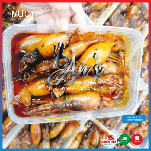 MỰC rim, MỰC rim sẵn mua về chỉ việc ăn thôi