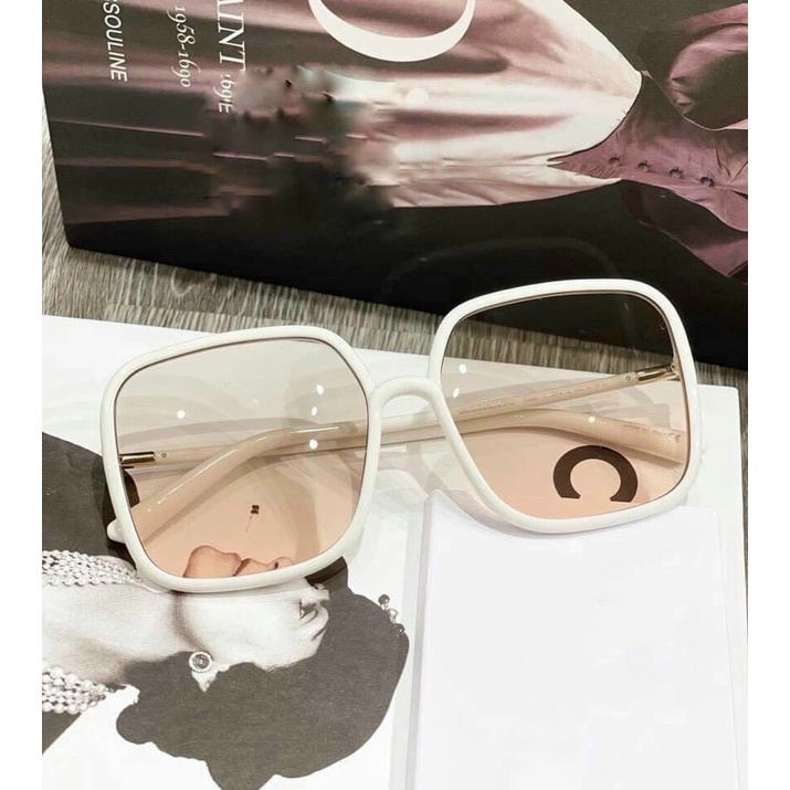 Kính Hiệu Vuông Dio R Màu Trắng Kem Ombre hot