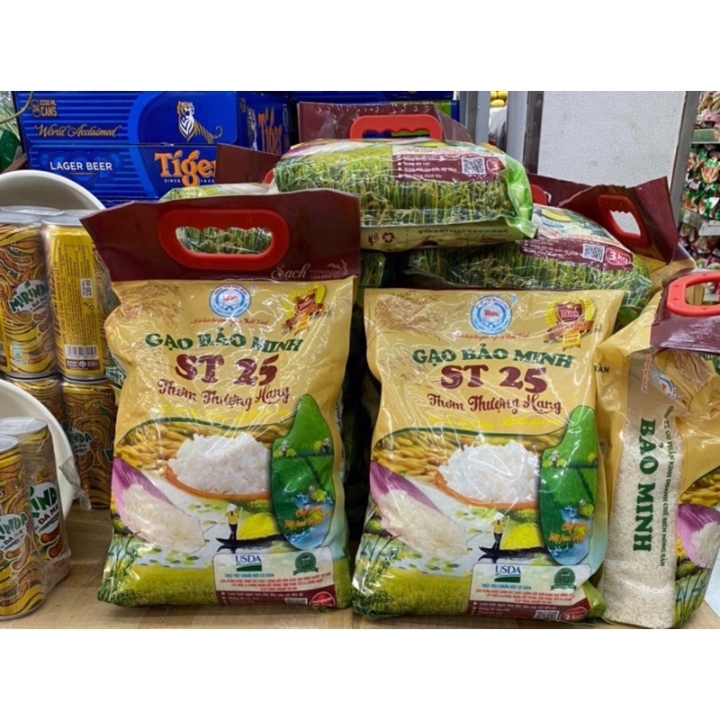 Gạo ST25 Bảo minh 3kg