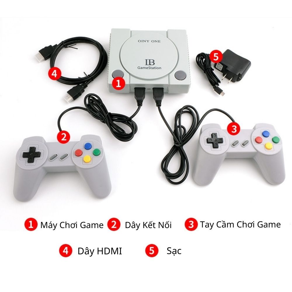 Máy chơi game cầm tay 628 trò+20 game PS1 - Máy chơi game 4 nút HDMI 628 trò - Bảo Hành 24 Tháng