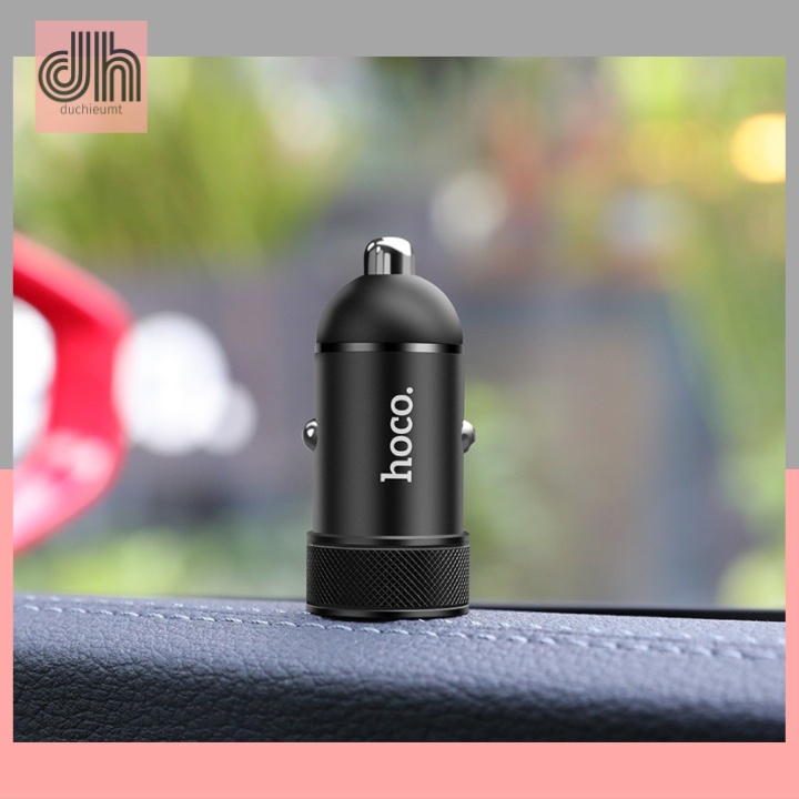 Tẩu sạc điện thoại nhanh 18w trên xe hơi ô tô Hoco Z32A