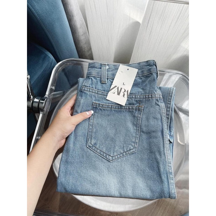 Chân váy jeans xanh dáng lửng