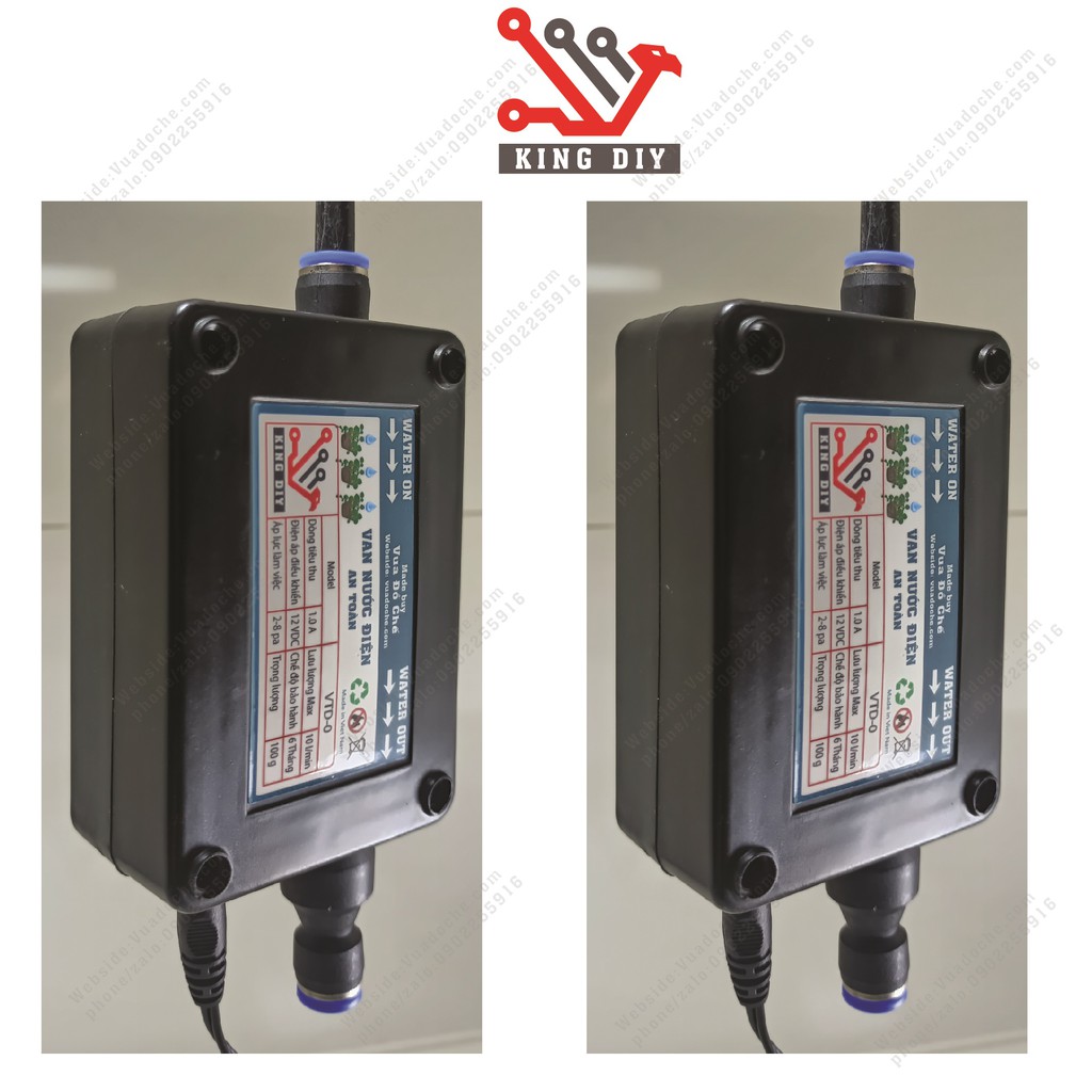Van nước điện từ 12vdc 12v hai đầu nối nhanh phi 8 10