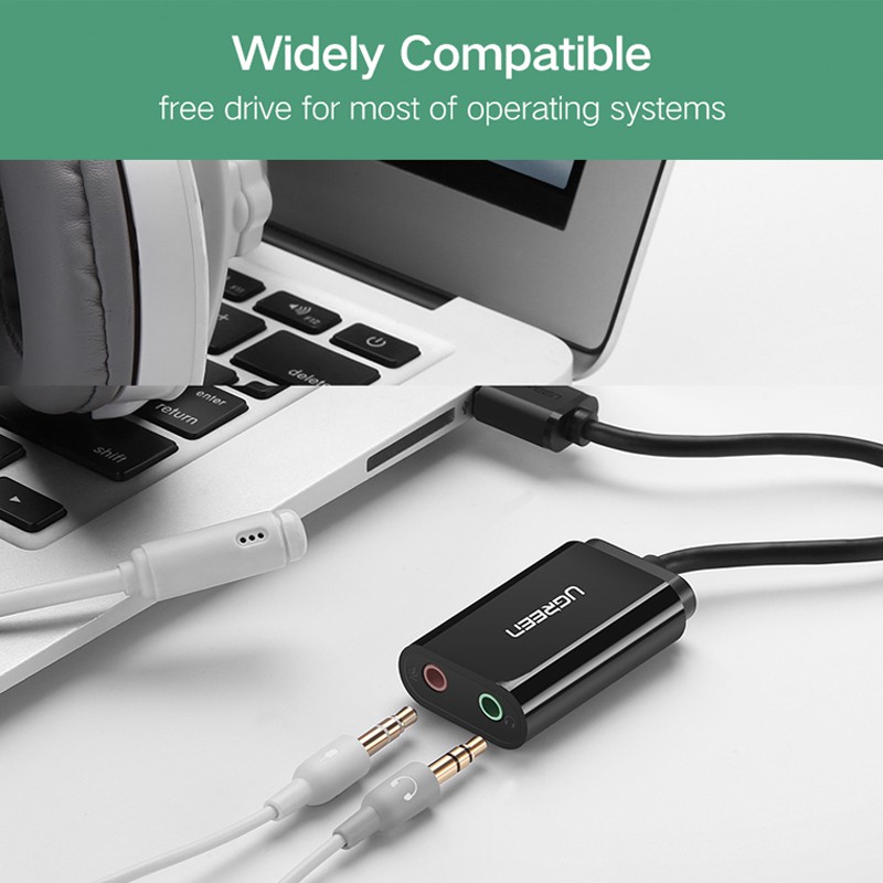 USB ra 3.5mm sound card - cạc âm thanh 3.5mm cho Laptop PC Ugreen US205 30724