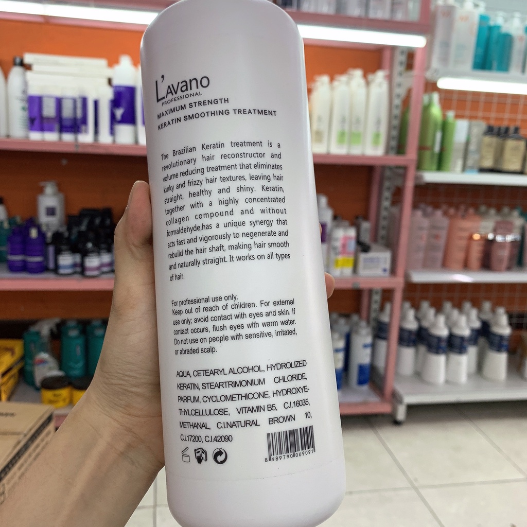 Keratin Phục Hồi tóc nát, tóc nhũn, bông xù Lavano Keratherapy 1000ml