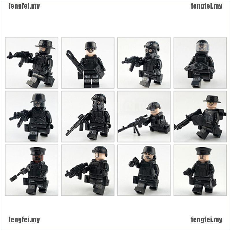 Mô Hình Lắp Ráp Lego Hình Xe Cảnh Sát Quân Đội Swat