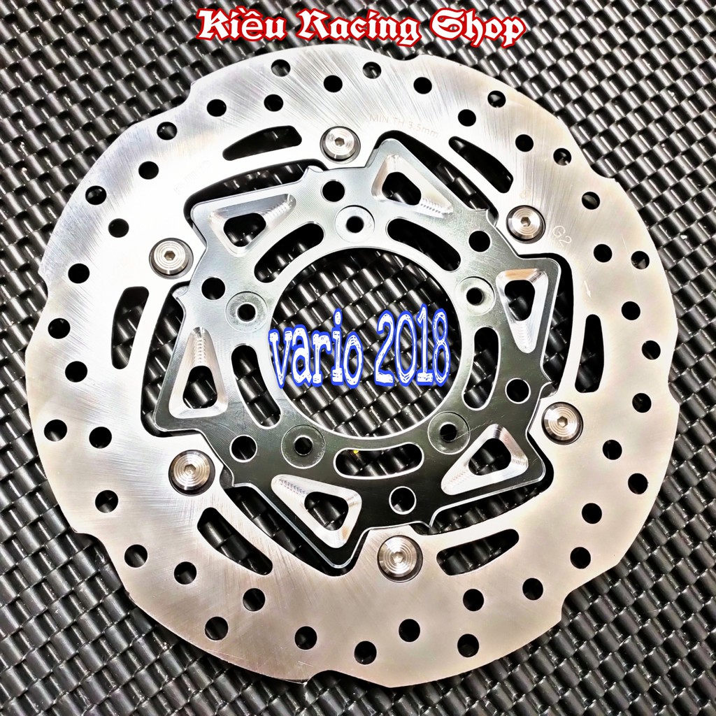 Combo Đĩa Trước + Lòng CNC 3D Ốc Thái Inox304 và Pat CNC Gắn Vario 150