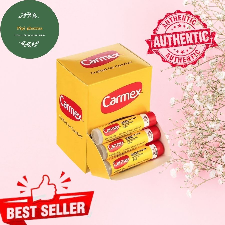 Son dưỡng môi chống nắng carmex classic lip balm spf15 chính hãng