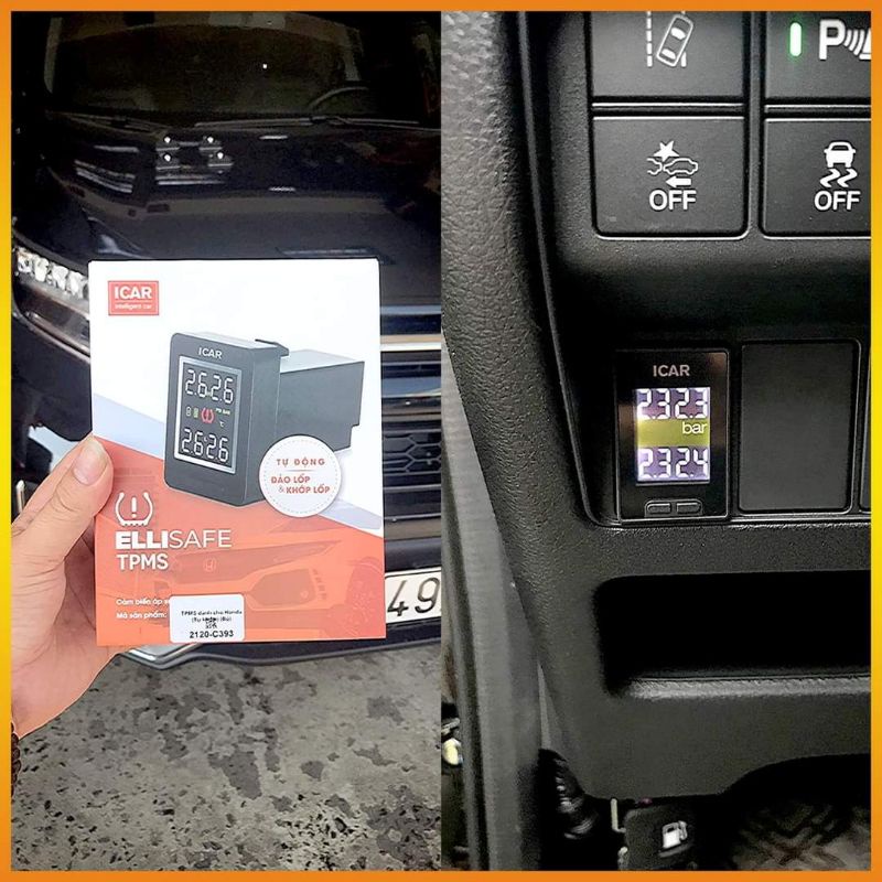 Cảm biến áp suất lốp lỗ chờ cho các dòng xe Honda CẢM BIẾN ÁP SUẤT LỐP ICAR C397