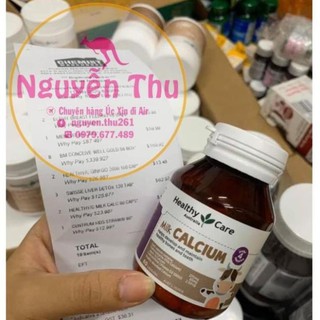 Canxi sữa cho bé - Healthy Care Milk Calcium 60v (Chemist)