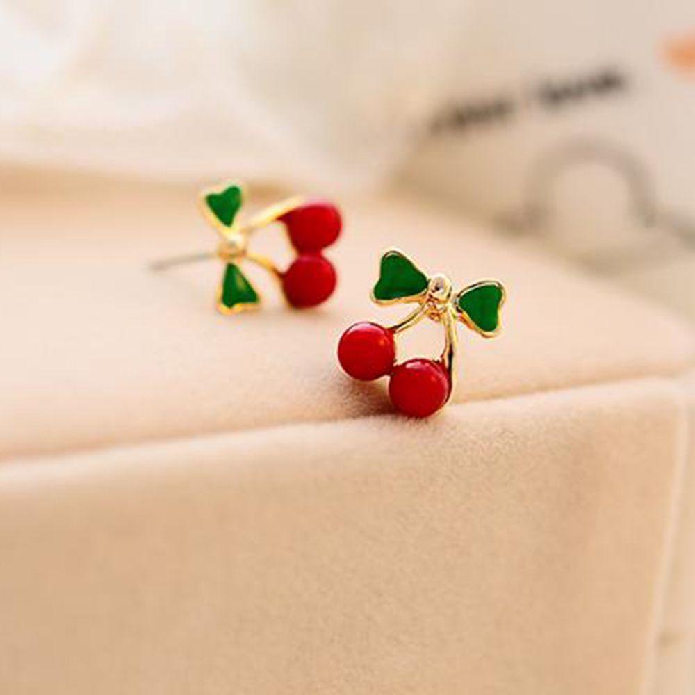 Back2life Bông Tai Xỏ Hình Cherry Xinh Xắn