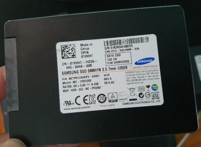 Ổ cứng SSD Samsung 128Gb, 256Gb theo máy xách tay nội địa