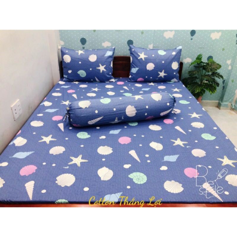 Bộ Drap + Áo Gối 100% COTTON Thắng Lợi cao cấp ( inbox chọn mẫu) đủ kích thước | BigBuy360 - bigbuy360.vn