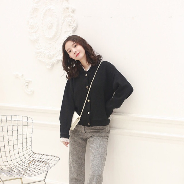 (Có Sẵn) Áo Khoác Len Cadigan Áo Len Viền Ren -loại 1 (có ảnh thật) | BigBuy360 - bigbuy360.vn