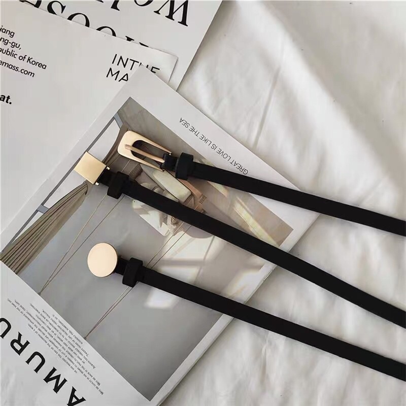 Đai váy bản nhỏ 3 kiểu mặt Sim sim shop TL016 1.3cm - Thắt lưng váy nữ bản nhỏ đai nịt quần váy áo vest sơ mi