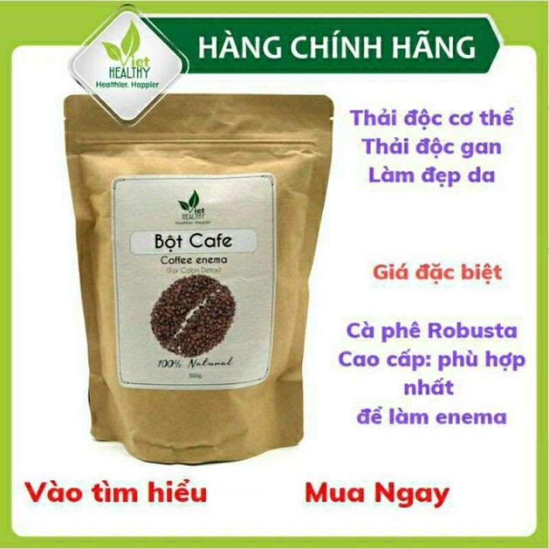 Cà phê viet healthy 500g cà phê hữu cơ thải độc đại tràng viethealthy cà