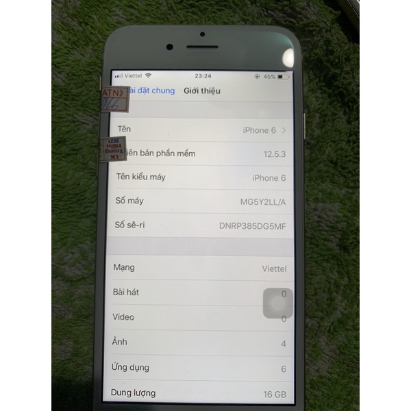 iPhone 6 Quốc Tế Vàng 16Gb