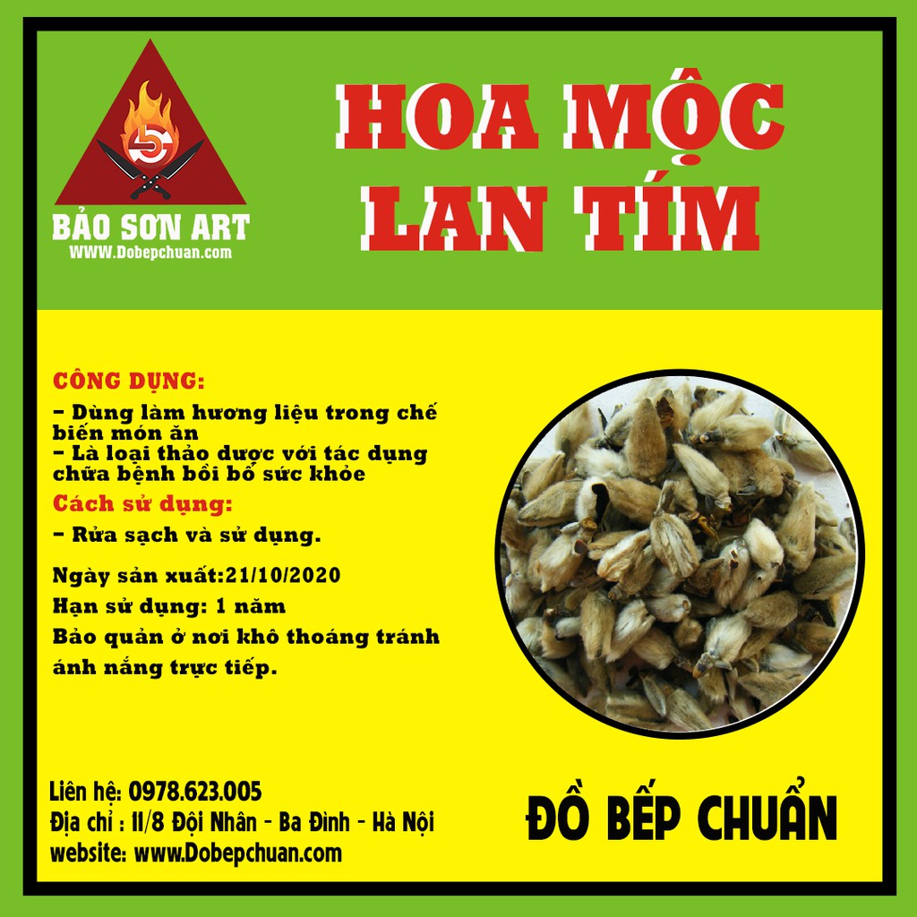 NỤ HOA MỘC LAN TÍM - HƯƠNG LIỆU NẤU ĂN