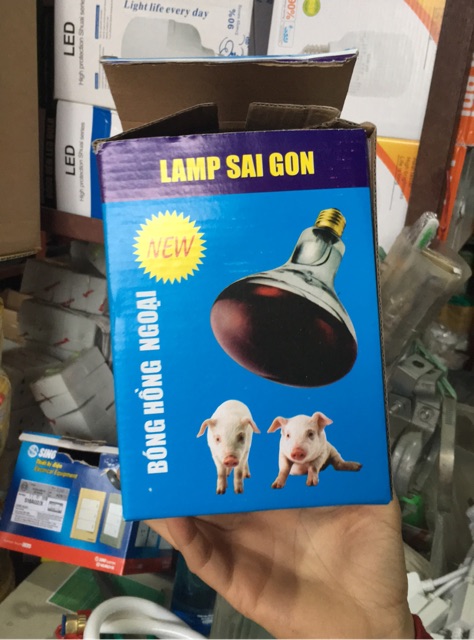 Bóng úm gà dành sưởi ấm gia súc, gia cầm 45W, 75W, 100W, 150W, 175W, 200W, 250W | BigBuy360 - bigbuy360.vn