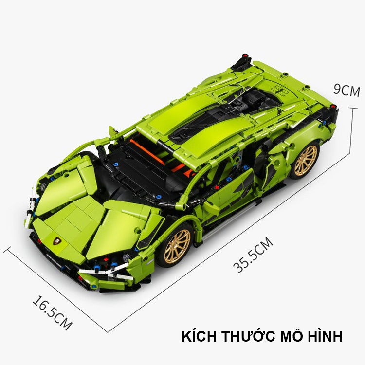 Đồ Chơi Lắp Ráp Kiểu Lego Điều Khiển Từ Xa RC TECHNIC Mô Hình Siêu Xe Lamborghini Sian SY8600 Với 1254 PCS Tỉ Lệ 1:14