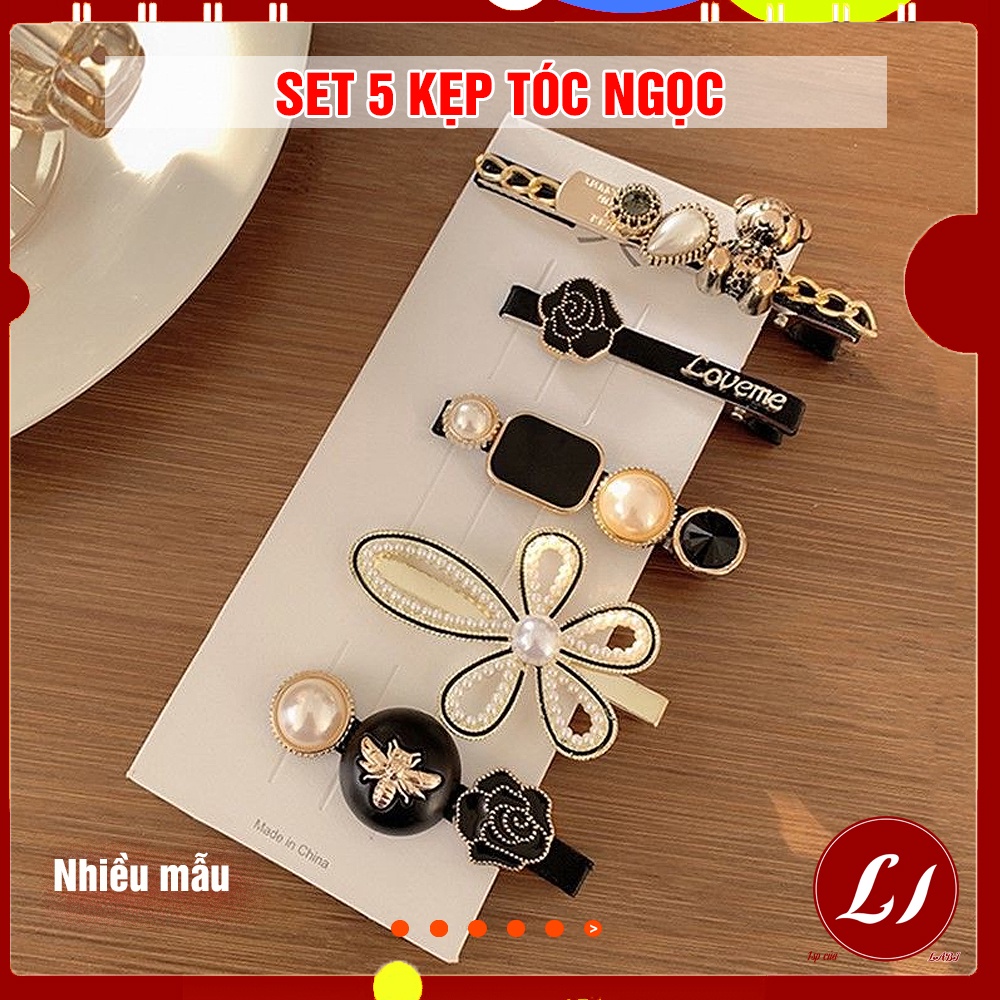 Set 5 KẸP TÓC NGỌC sang chảnh phong cách Hàn quốc cho nữ
