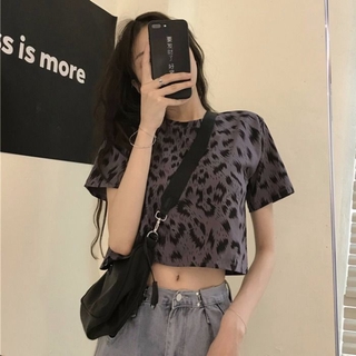 Áo Thun Dáng Ngắn Màu Nhuộm Phong Cách Thời Trang Hàn Quốc 2020