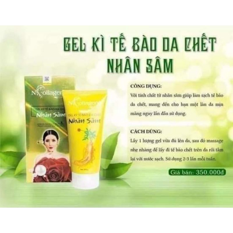 GEL TẨY TẾ BÀO  NHÂN SÂM N_COLAGEN CHÍNH HÃNG CTY