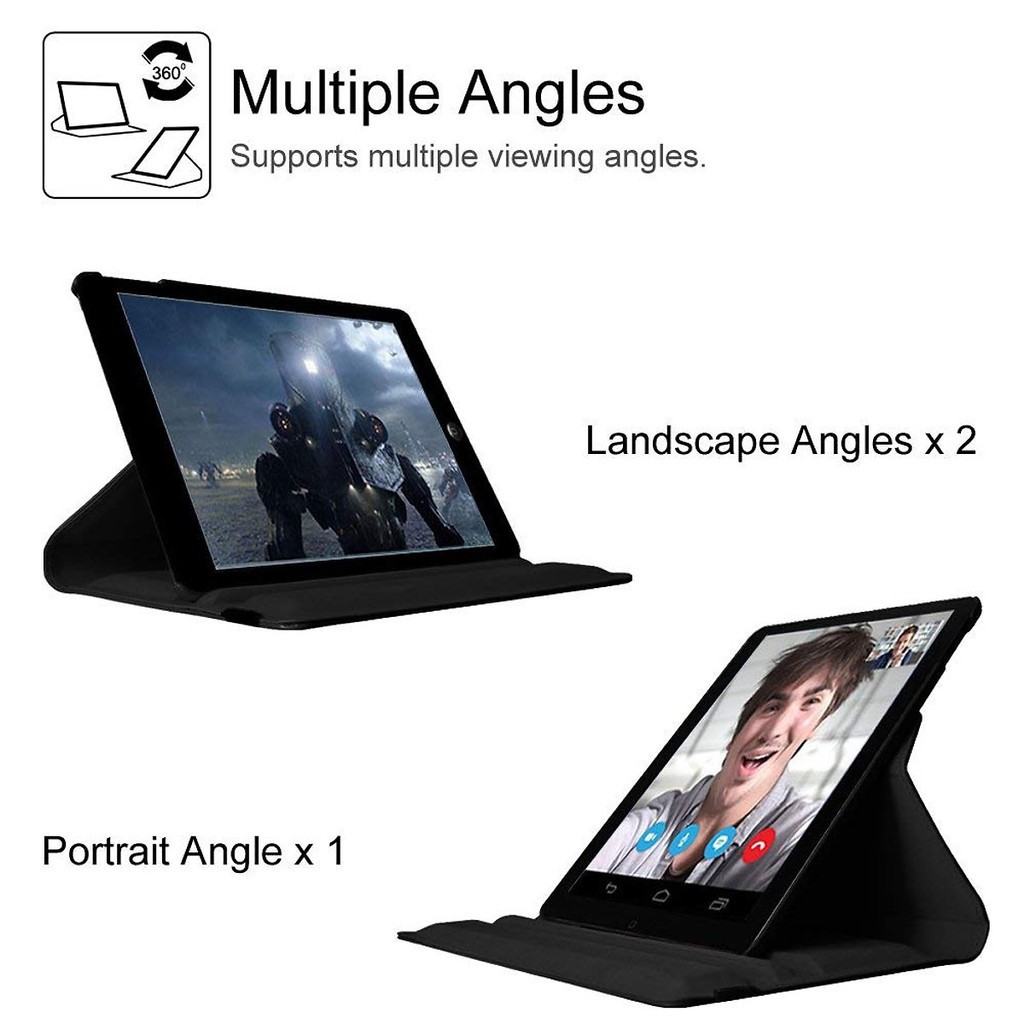 Bao da cho iPad Mini 4 xoay 360 độ (chống bụi, chống thắm, tắt mở nguồn màn hình) - Hàng nhập khẩu