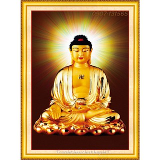 Tranh đính đá, tranh thêu chữ thập Phật tổ VS089 (80*110cm), LV3416 (40*55cm) - tự đính, tự thêu
