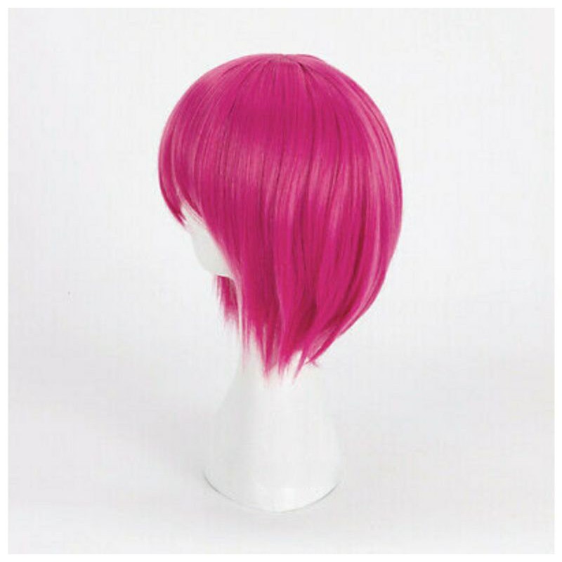 [sẵn] Wig/tóc giả Gowther - Nanatsu no taizai màu hồng đỏ (cơ bản nam nữ ngắn 30cm) thất đại tội [Miu Cosplay]