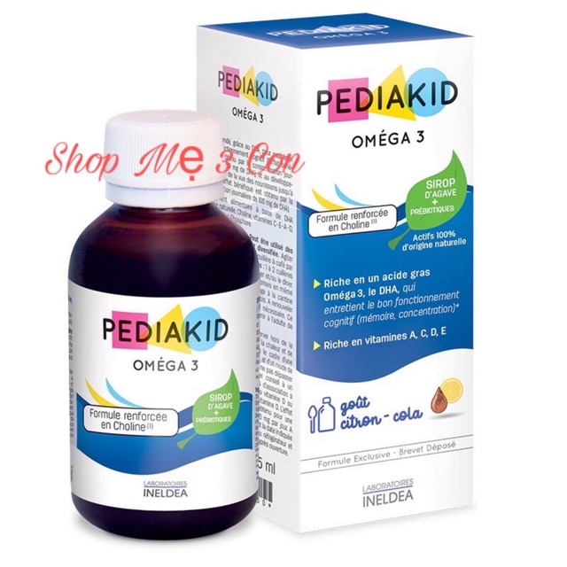 Siro Pediakid Omega3 Pháp 125ml