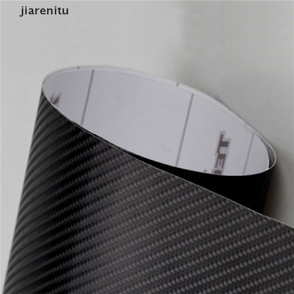 (hot*) Perfect 3D Carbon Fiber Black Vinyl Film Auto Car Sheet Wrap Roll Sticker Decor jiarenitu