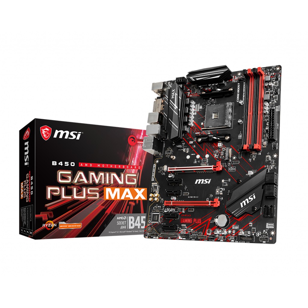 Bo mạch chủ Mainboard MSI B450 GAMMING PLUS MAX AMD B450, Socket AM4,m-ATX, 4 khe RAM DDR4