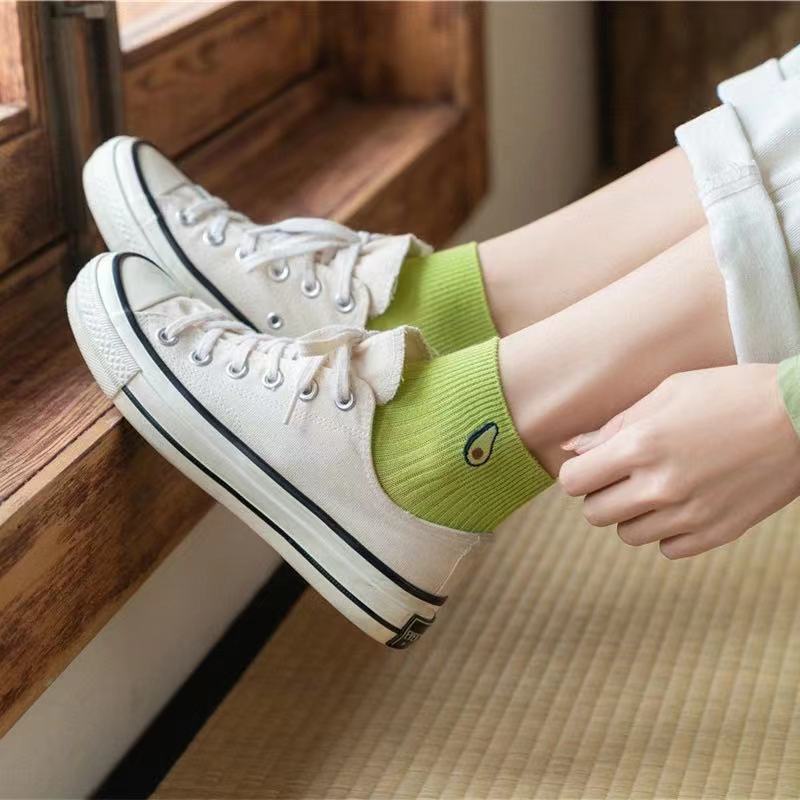 Tất vớ nữ nam cổ ngắn trắng giấy lười dễ thương hàn quốc đẹp TAGU chân thấp nhún đủ màu trơn đen, đỏ, vàng, xám, xanh