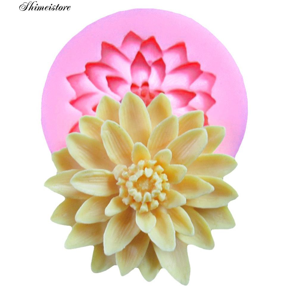 Khuôn Làm Bánh Chất Liệu Silicone Hình Bông Hoa 3D Dễ Thương