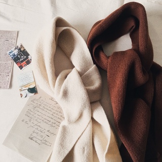 Khăn quàng cổ len dệt kim nhiều màu style Hàn Quốc