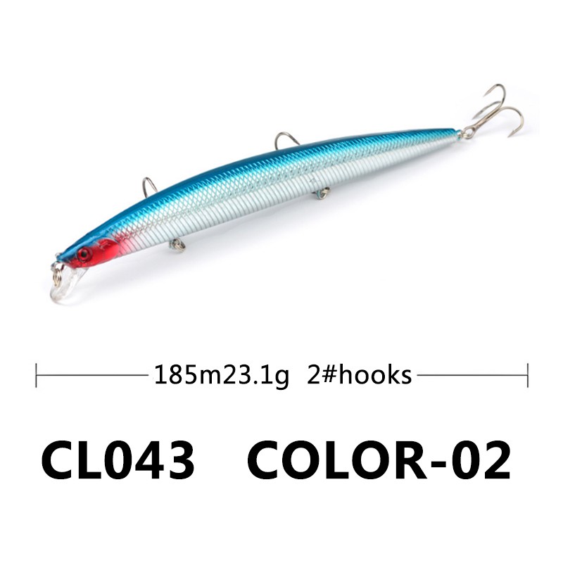 Mồi Câu Cá Giả Bằng Nhựa Cứng /Mới Mồi Câu Cá Giả Kích Thước 18.5cm/23.1g/0-2mđộ lặn sâu 0-2M/Minnow Lure/Fishing Bait