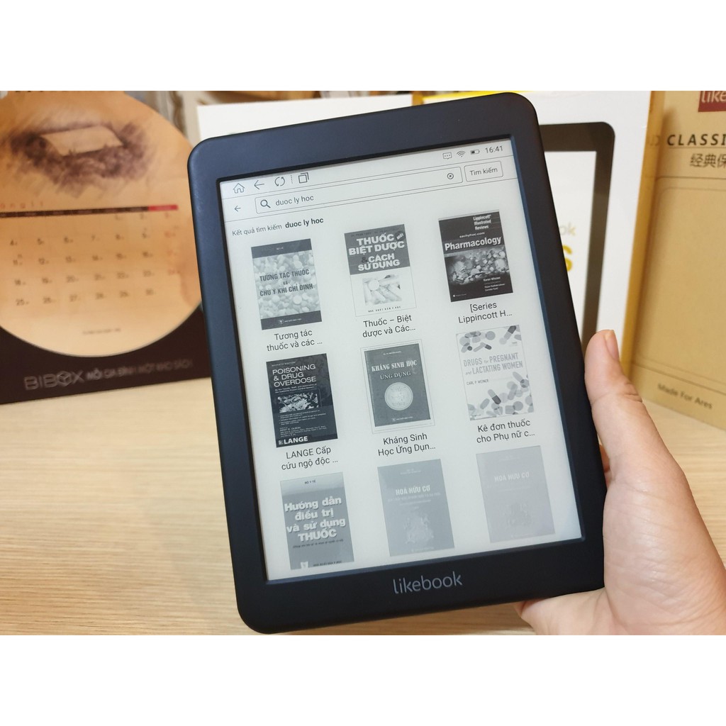 Combo: Máy đọc sách Likebook Mars + Bao da + Túi chống sốc + Kệ để bàn | BigBuy360 - bigbuy360.vn
