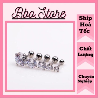 KHUYÊN TAI NỤ ĐÁ CHÂN VẶN CAO CẤP - KHUYÊN THÉP Y TẾ
