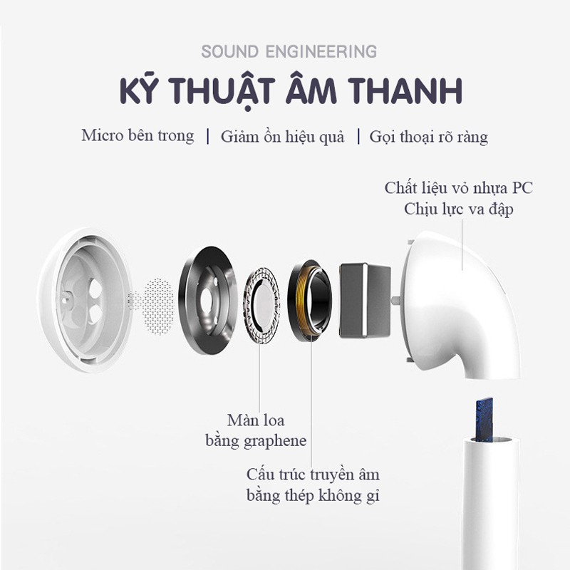 Tai nghe Bluetooth không dây Cát Thái inPods i12 phiên bản mới 2 tai nghe cao cấp nhỏ gọn sang trọng âm thanh chất lượng | WebRaoVat - webraovat.net.vn